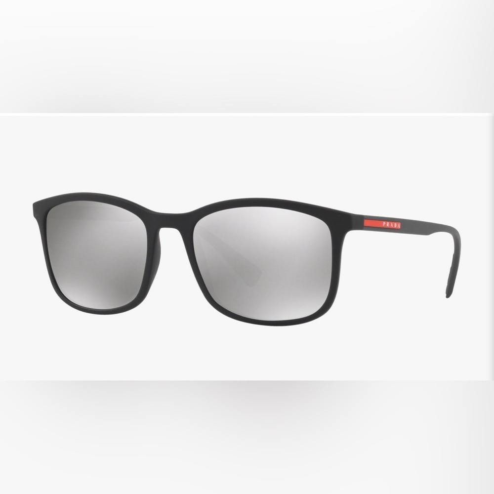 Prada Black Sunglasses with Silver Lenses